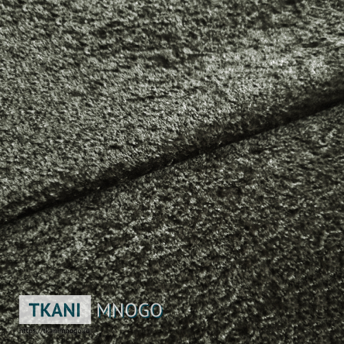 Фото материала велюра “HY2025-13” (однотонный серый)