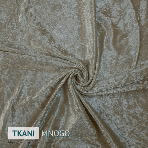 Фото “842-3” (однотонный серый, бежевый) - внешнего вида бархата