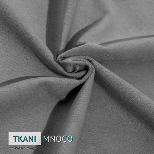 Фото материала велюра “19” (однотонный серый)