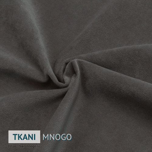 Фото фактуры велюра “Cf016-19” (однотонный серый)